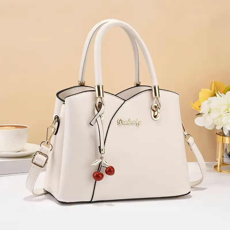 Solid Color Bucket Handbag