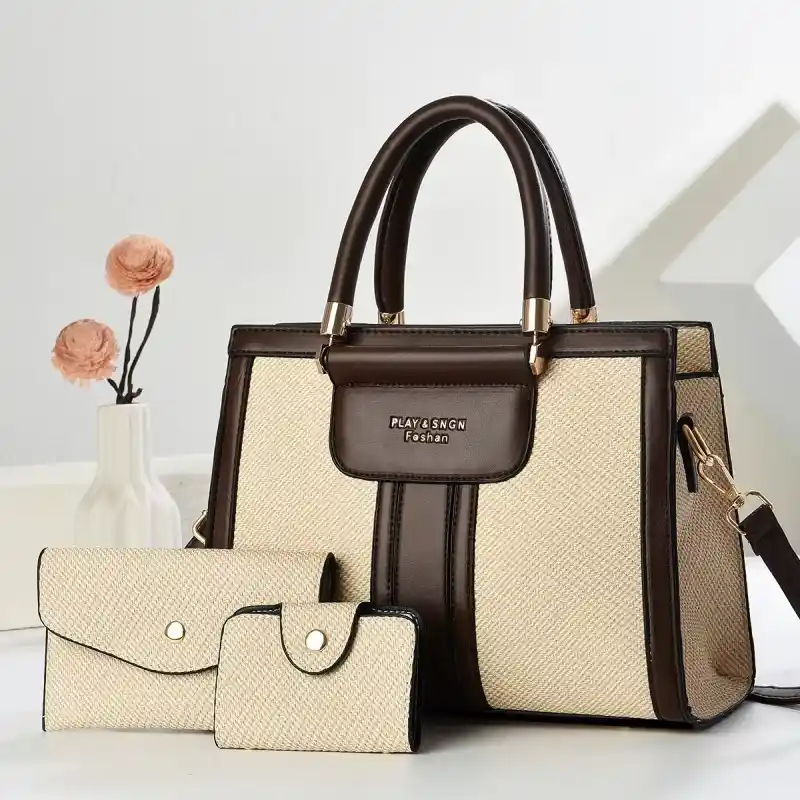 Luxury 3-Piece PU Leather Handbags