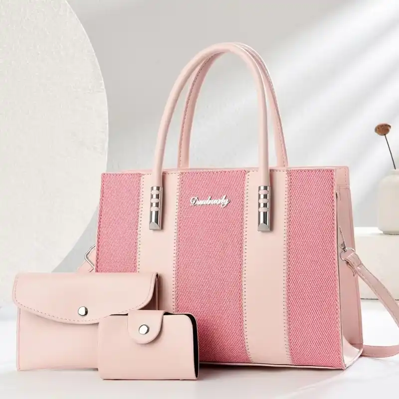 Fashion Splicing Three Piece Set Handbags