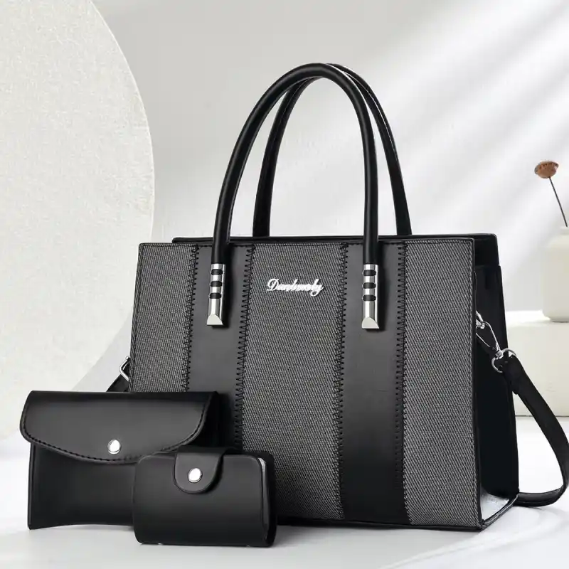 Fashion Splicing Three Piece Set Handbags