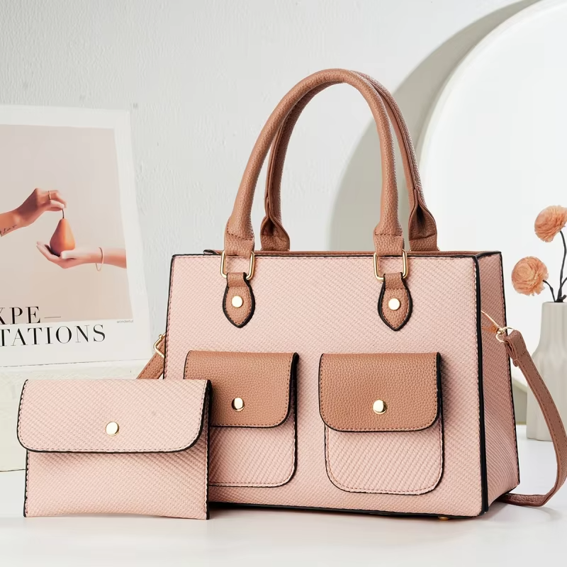 Fashionable Dual Pocket Tote Bag