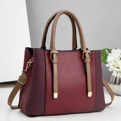 Luxury Leather Bucket Handbag