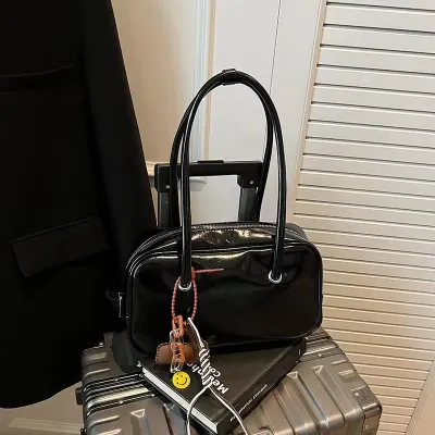 Vintage Solid Color Bowling Bag