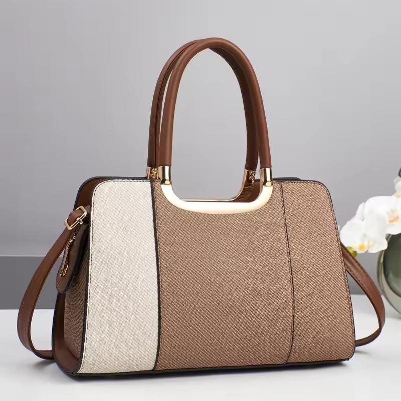 Mode Mix Contrast Shoulder Handbag