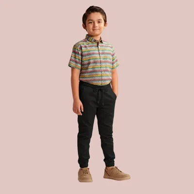 Premium Kids Jogger Pants – Black