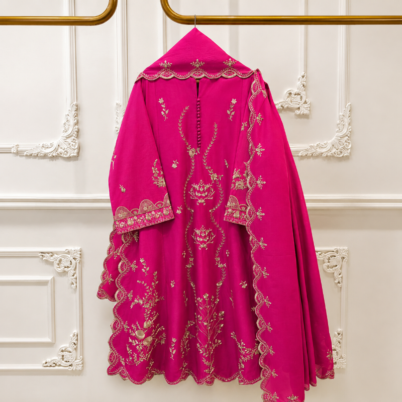 AGHANOOR 3 PIECE - EMBROIDERED COTTON SUIT S114362