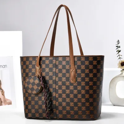 Classic Checkerboard Women’s Tote Handbag