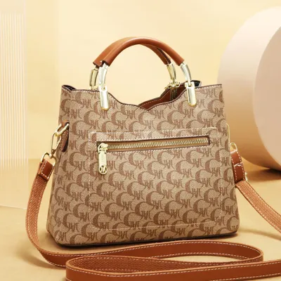 Retro Printed Bucket Bag | Elegant Large Capacity Shoulder & Crossbody Handbag