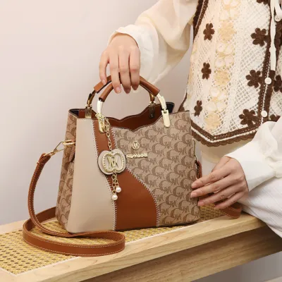 Retro Printed Bucket Bag | Elegant Large Capacity Shoulder & Crossbody Handbag