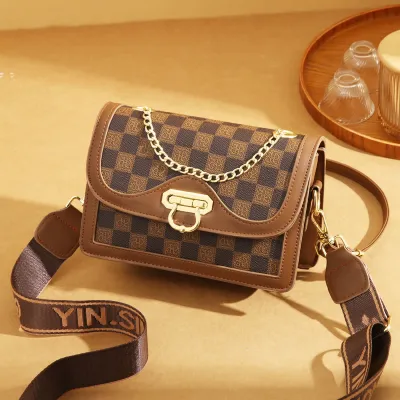 Checkerboard High-End Square Shoulder Crossbody Bag