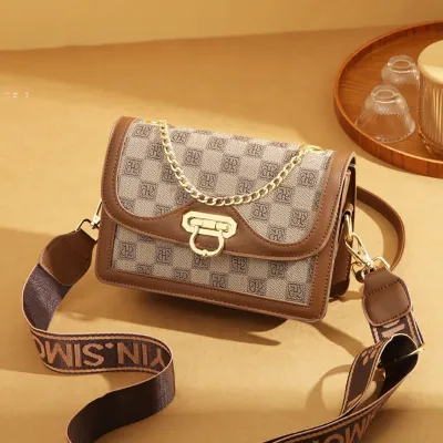 Checkerboard High-End Square Shoulder Crossbody Bag