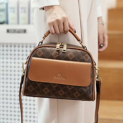 Versatile High-End Crossbody Shoulder Bag for Women | Embossed Retro Handbag