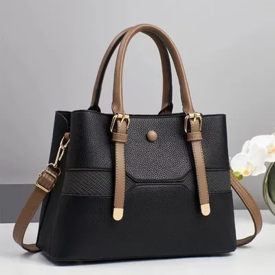 Large Capacity Women’s Handbag | Trendy Patchwork High-End Shoulder Bag