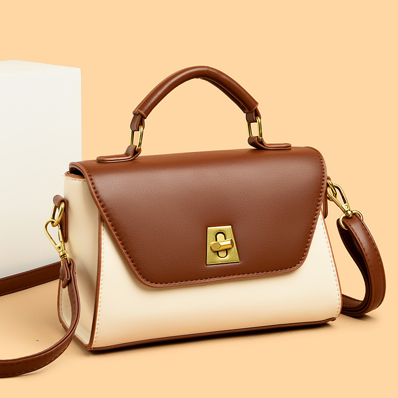 Minimalist Square Handbag for Women | Retro Lock Crossbody Shoulder Bag