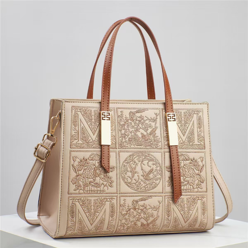 Embroidered Women’s Handbag | Urban Minimalist Shoulder & Crossbody Bag
