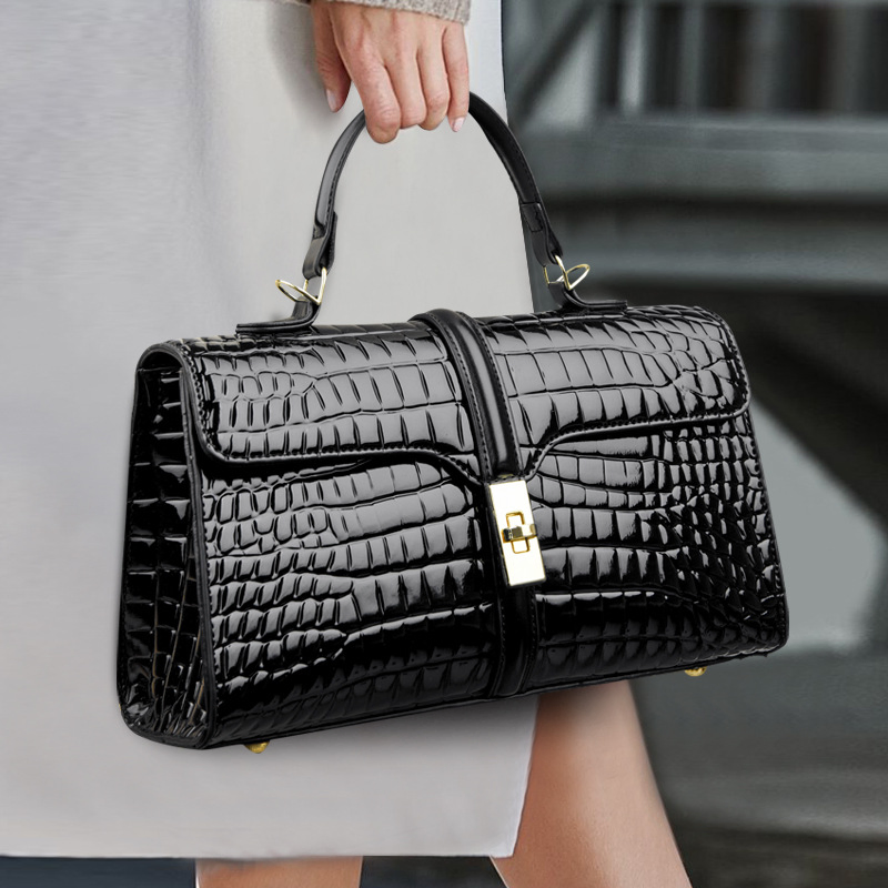 High-End Stone Pattern Crossbody Bag | Elegant Women’s Flap Shoulder Handbag