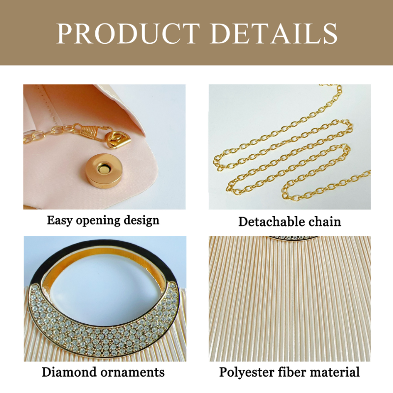 Crescent Moon Clutch Handbag | Elegant Envelope Style Magnetic Women’s Party Bag