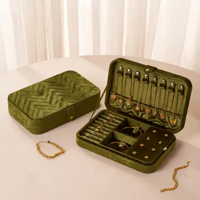 Premium Velvet Jewelry Storage Box | Large Capacity Necklace & Earring Organizer