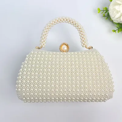 Elegant Pearl Party Bag | Luxury Beaded Evening Crossbody Handbag