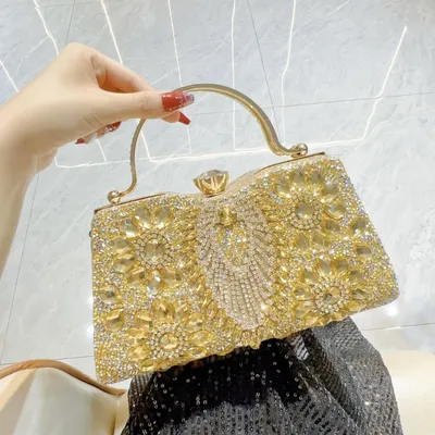 Rhinestone Party Clutch Bag | Luxury Sparkling Evening Banquet Handbag