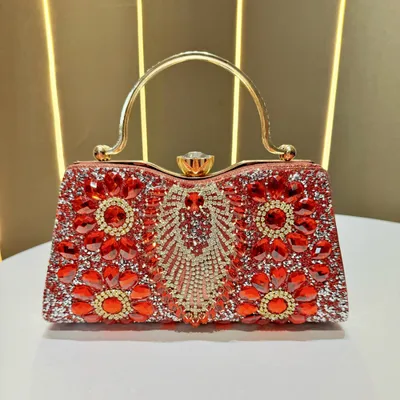Rhinestone Party Clutch Bag | Luxury Sparkling Evening Banquet Handbag