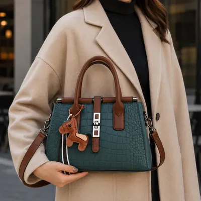 REVLIN Embossed Handbag | Elegant Women’s Vertical Shoulder & Crossbody Bag
