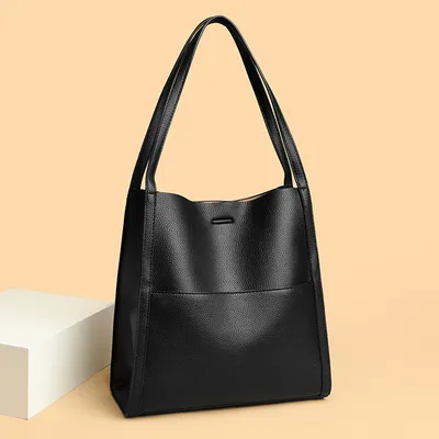Large Capacity Tote Bag for Women | Women’s Lychee Textured Handbag