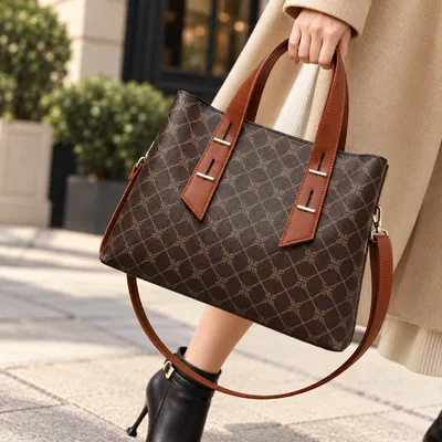 High-End Soft Leather Women’s Tote Bag | Large Capacity Messenger Handbag