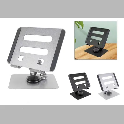 360 Degree Rotating Foldable Aluminum Tablet Stand Portable Adjustable Ergonomic Holder