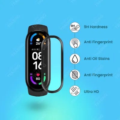 Xiaomi Mi Band 6 Screen Protector HD Clear Ultra Thin PMMA Full Coverage Scratch Resistant Fingerprint Resistant