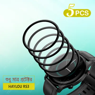 Haylou RS3 Screen Protector PMMA Plastic Full Coverage HD Clear Ultra Thin Scratch Resistant Fingerprint Resistant