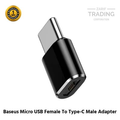 Baseus Micro USB to Type C Adapter Converter OTG Support Fast Charging Data Transfer CAMOTG 01