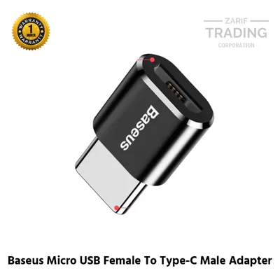 Baseus Micro USB to Type C Adapter Converter OTG Support Fast Charging Data Transfer CAMOTG 01