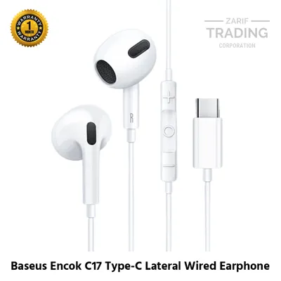 Baseus Encok C17 Type C Lateral In Ear Wired Headset With Mic Earphone Headphone