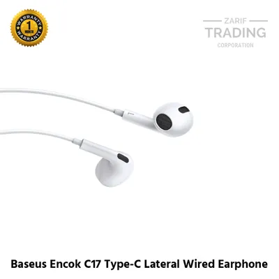 Baseus Encok C17 Type C Lateral In Ear Wired Headset With Mic Earphone Headphone