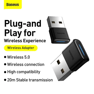 Baseus BA04 USB Bluetooth Adapter Bluetooth 5.0 For PC Bluetooth Dongle Premium Wireless Connection