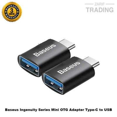 Baseus OTG Ingenuity Series Mini OTG Adaptor Type C to USB A 3.1 Black ZJJQ000001 Premium Converter