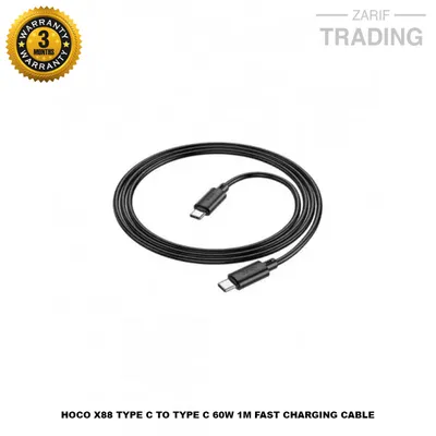 HOCO X88 Type C to Type C 60W 1m Fast Charging Cable Durable Data Cable