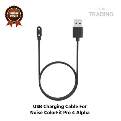 Noise ColorFit Pro 4 Alpha Magnetic Charging Cable 2 Pin High Quality USB Charger Cable USB Charging Dock for Noise ColorFit Pro 4 Alpha Smart Watch