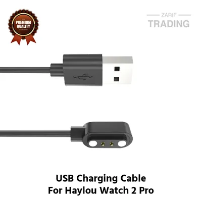 Haylou RS4 Max Magnetic Charging Cable 2 Pin High Quality USB Charger Cable Dock for Haylou RS4 Max Smart Watch