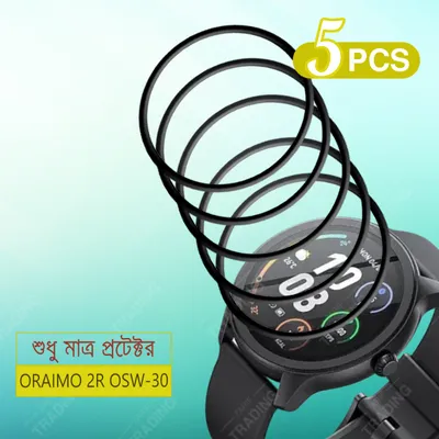 Oraimo 2R OSW 30 Screen Protector for Smartwatch Full Coverage Anti Scratch Anti Fingerprint Easy Install Automatic Scratch Repair