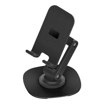 Adjustable Foldable Phone and Tablet Stand 360 Degree Rotating Desktop Holder Anti Slip Sturdy Design Metal Base Stand