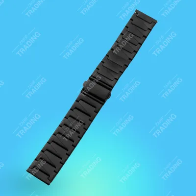 22mm Stainless Steel Premium Watch Band Modern Ladder Style Metal Strap with Folding Buckle for Smart and Analog Watches