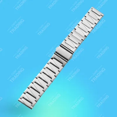 22mm Stainless Steel Premium Watch Band Modern Ladder Style Metal Strap with Folding Buckle for Smart and Analog Watches