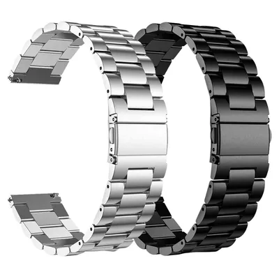 20mm Stainless Steel Watch Band Metal Replacement Strap for Smartwatches and Traditional Watches Durable Adjustable Classic Design
