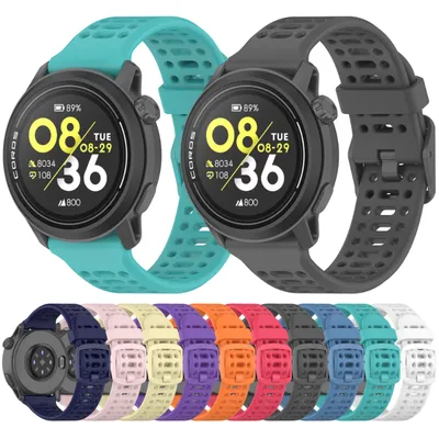 20mm Silicone Sports Strap Breathable Durable Stylish Wristband for Smartwatches and Traditional Watches