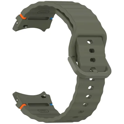 20mm Wavy Stitch Silicone Sports Strap with Metal Buckle for Samsung Galaxy Watch 7 6 5 4 FE