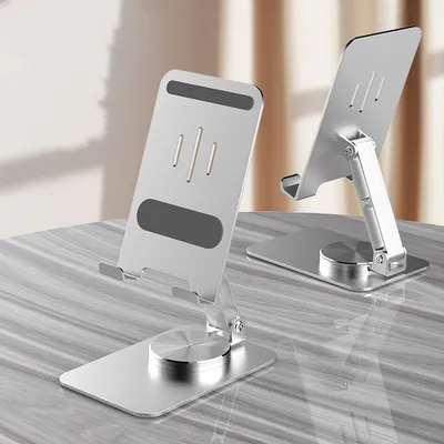 360 Degree Rotating Foldable Aluminum Mobile Stand Portable Adjustable Ergonomic Holder