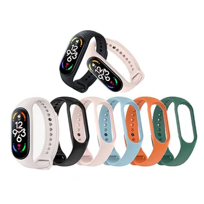 Mi Band 5 6 7 Replacement Silicone Strap Soft Colorful Comfortable Wristband for Xiaomi Smartwatch Suitable for Men and Women