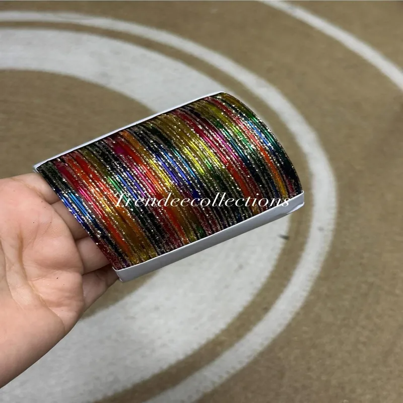 Multicolor Jori Kacher Churi Set – Premium Glass Bangles for Women